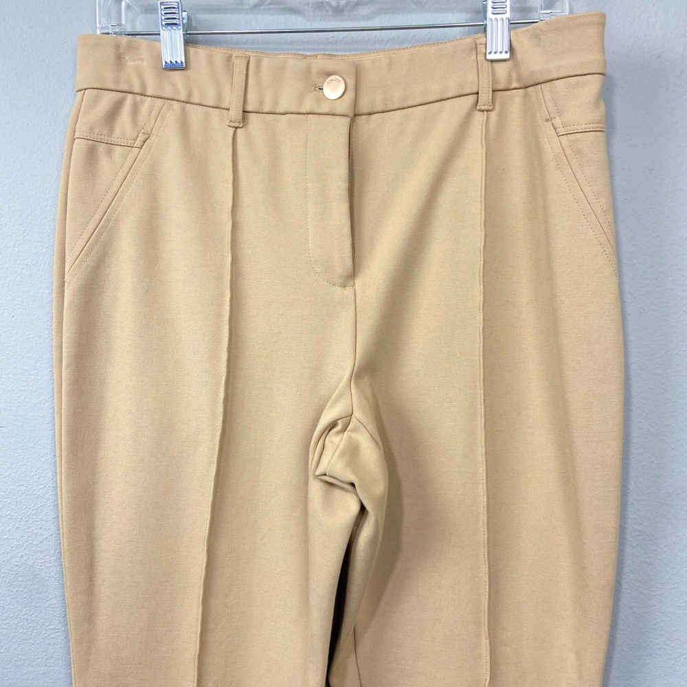Chico's So Slimming Pants Trousers Size 8 Career Stretch‎ Khaki Beige Minimalist - Picture 2 of 13